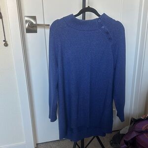 Talbots Cozy Blue Turtleneck Sweater